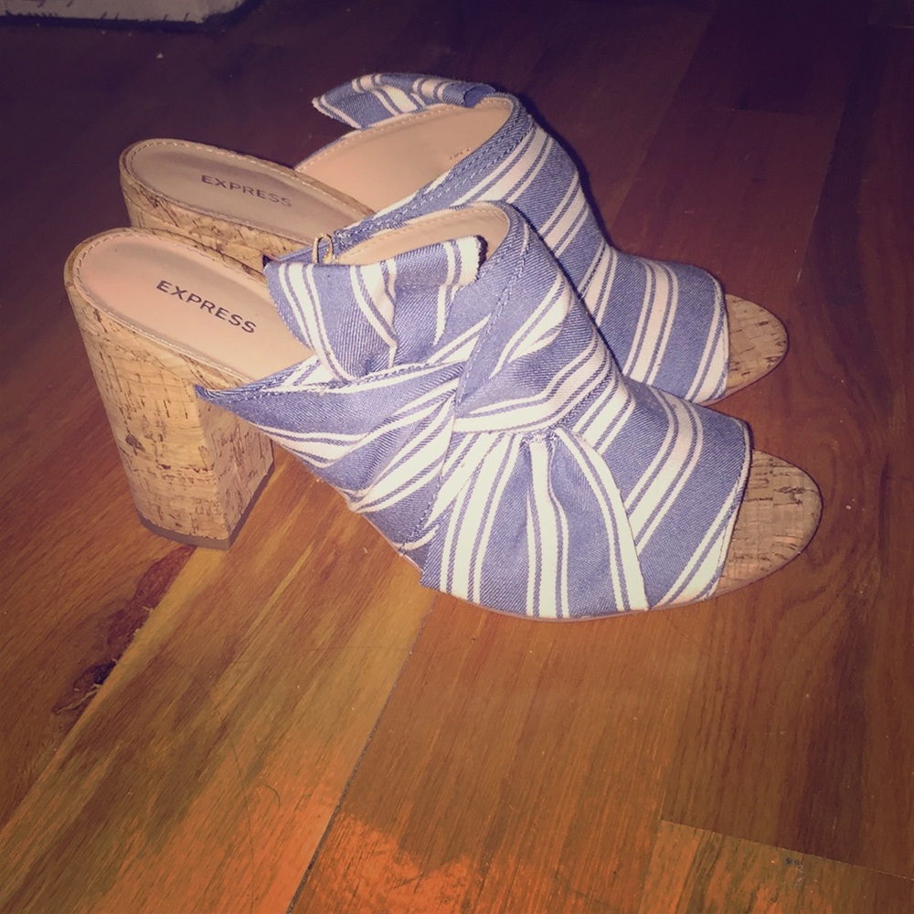 Striped bow mule from express